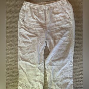 Athleta Women’s White Linen Casual Pant